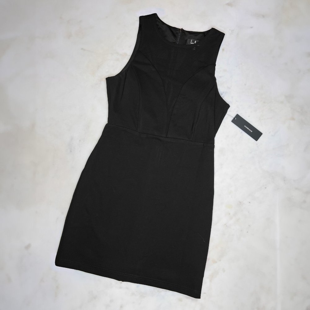 NWT Lulus "It's Lit" Black Mesh Bodycon Mini Dress